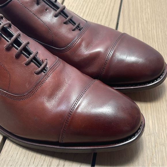 Allen Edmonds "PARK AVENUE" Men's Sz 12D Cap Oxfords USA Burgundy - Picture 6 of 12